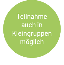 Button: Teilnahme auch in Kleingruppen möglich